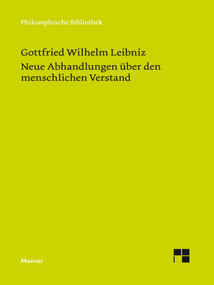cover image of Neue Abhandlungen über den menschlichen Verstand